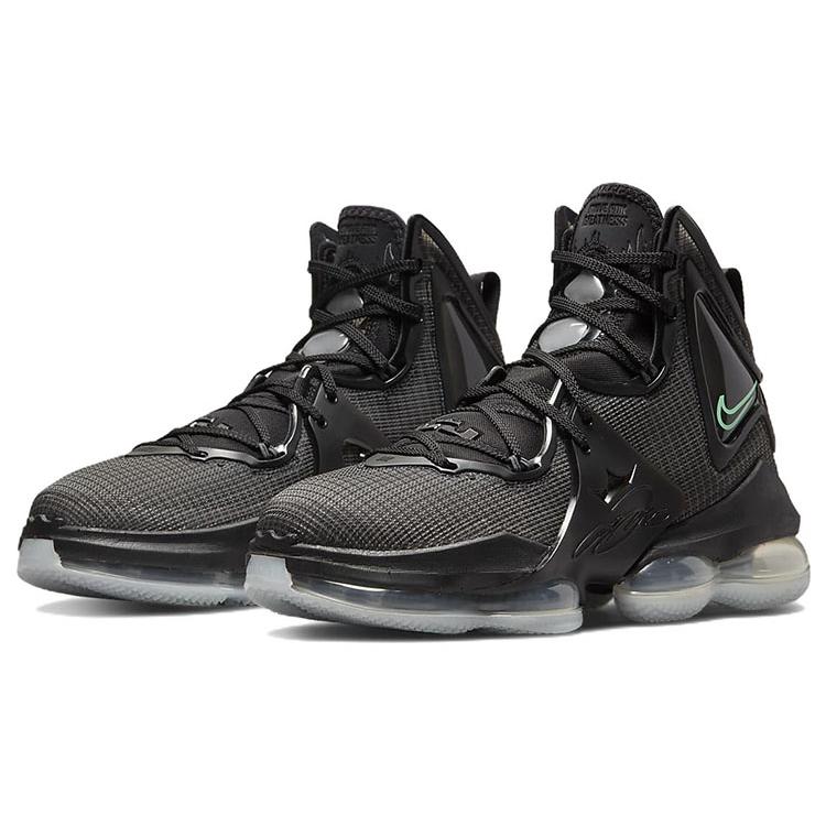 New Nike LeBron 19 Black Anthracite Green Glow CZ0203-003