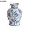 Jingdezhen Ceramic Vase  Blue and White Porcelain Vase Hydroponic Flower Apparatus Home Decoration Accessories Desktop Ornaments