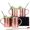New Durable Copper Moscow Mule Mug 550Ml Rose Gold Coppery Beer Mugs Metal Silver Coffee Cup Bar Drinkware