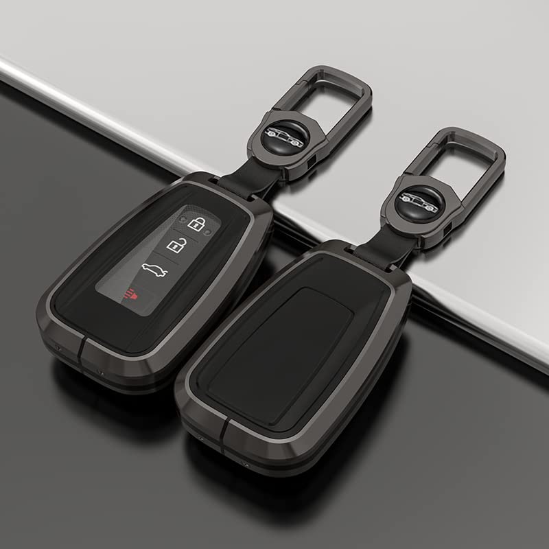 Toyota Key TPU Assembled Key Zinc and Metal Key Compatible with Crown Prius New RAV4 Camry Land Prado Late Button Keyless Glossy Protects Easy Black