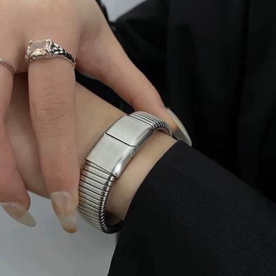 ACC European and American Trendy Brand Hip-hop Men's Latch Bracelet Bracelet Men's Niche High-end Sense Simple Light Luxury Women's Bracelet