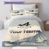 Alpine F1 Individuelles Namensmuster Bettwäsche Steppdecke Set Bettbezug Kissenbezug Zuhause Geburtstagsgeschenk(1 Bettbezug + 2 Kissenbezüge, ohne Füllung)