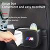 1pcs Car Seat Back Trash Bin Storage Box Drink Holder Organizer For BMW M E36 E46 E90 E60 F10 F30 E39 F20 E87 E92 G30 X5 E70 E91