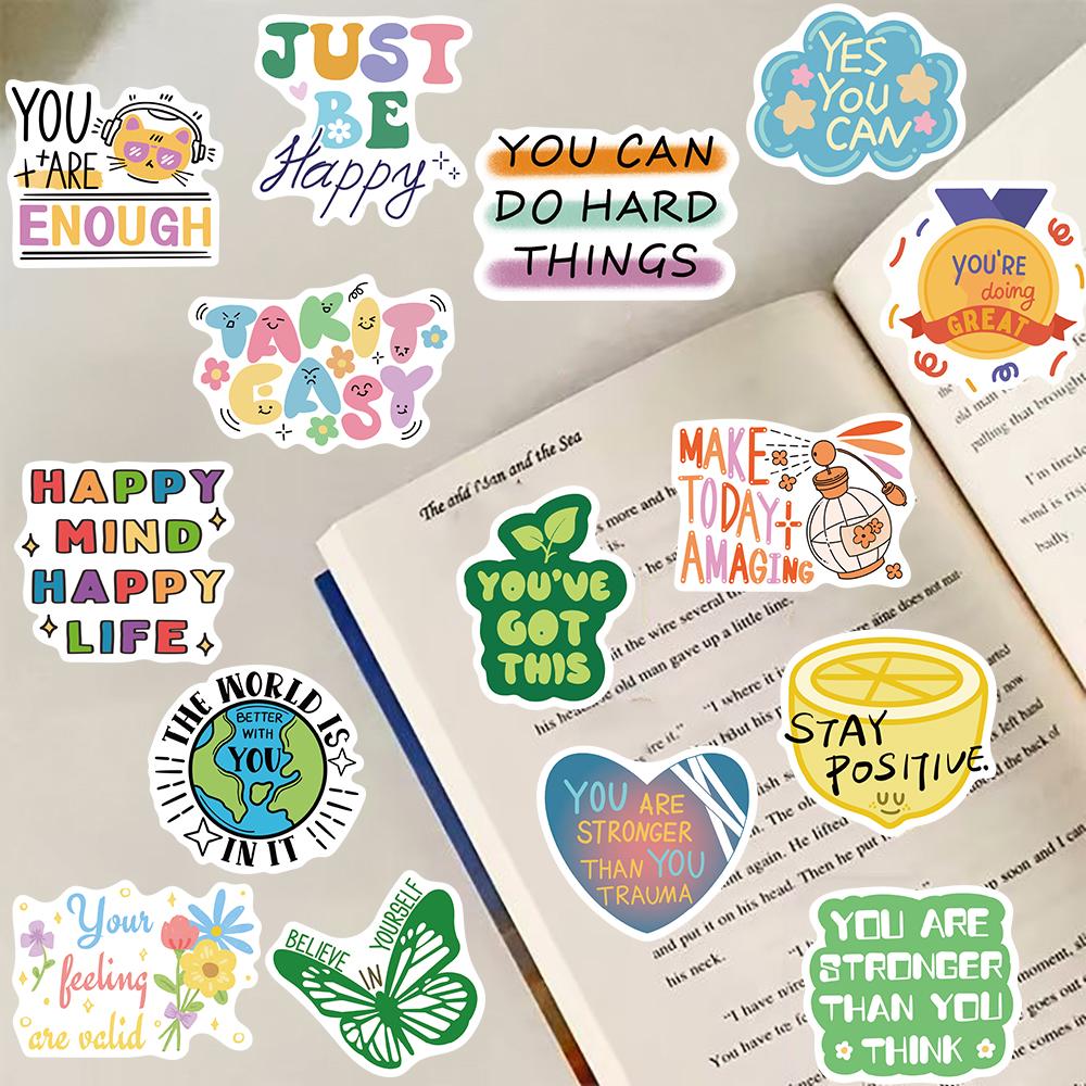 50PCS Mental Health Sticker Cartoon Laptop Luggage Diary Skateboard Coffee Harajuku Personalized DIY Phone Art Picture Stickers