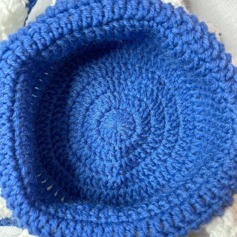 Handmade Crochet Conical Bucket Hat - Ruffled Brim Fisherman Hat for Women, Stylish Sun Protection Cap