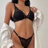 Clearance Sale French Underwear Women's Sexy Deep V Thin Cotton Lace Big Breasts Small Anti-sagging Top Support Underwear