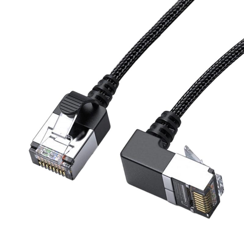 Space Saving Cat6 Ethernet Cable RJ45 10Gpbs Transmission Short Connector for Computer Broadband Router Accessories