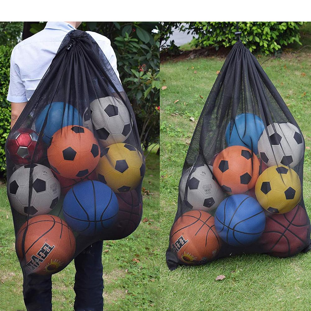 Bag Drawstring Thickened Basketball Storage Bag Sports Ball Bag Large Capacity Mesh Ball Bag