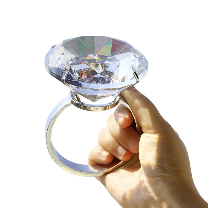 Dazzling Cubic Zirconia Fashion Rings Multipurpose Accessory Sparkling Dress Rings Suitable for Costumes Evening Gowns