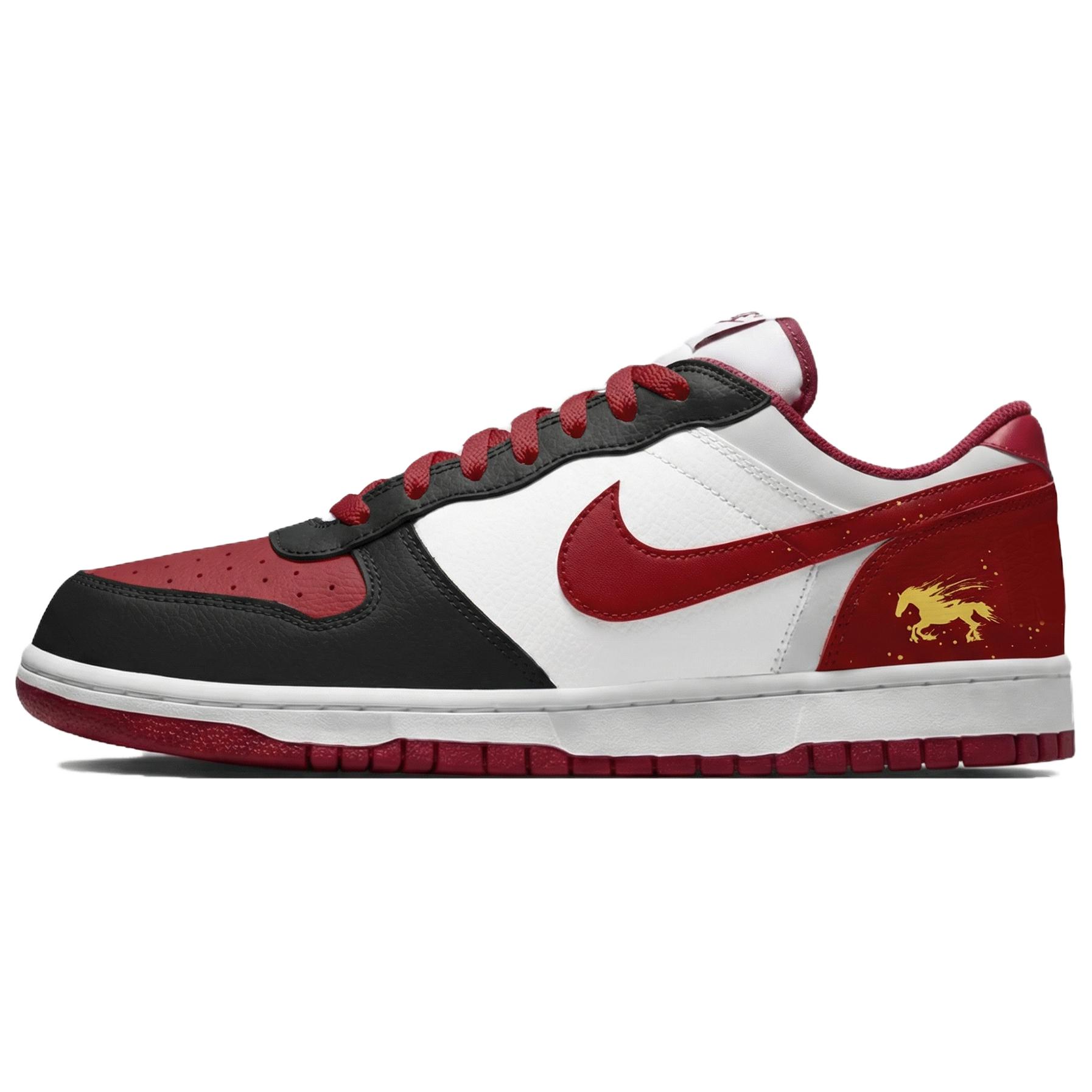 

Nike Big Lemon Joy Low top Skateboard Shoes Men s Black Red 355152-150(Team399-) 39