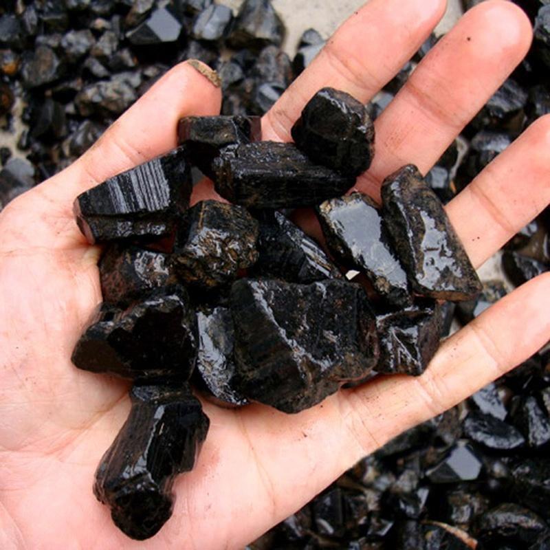 New 2-3CM 100G Natural Black Tourmaline Rough Stone Rock Mineral Specimen Healing Suitable Festival Party Decoration Supply