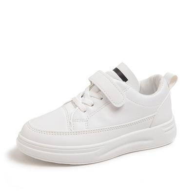 Petites Chaussures Blanches d'Automne pour Enfants Cuir Respirant Décontractées Chaussures pour Enfants Garçons et Filles Élèves de Maternelle Chaussures de Sport Blanc Pur