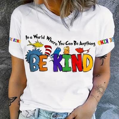Camiseta de Verano para Mujer Moda Retro Manga Corta Camisetas Casuales Estampados Interesantes Tops