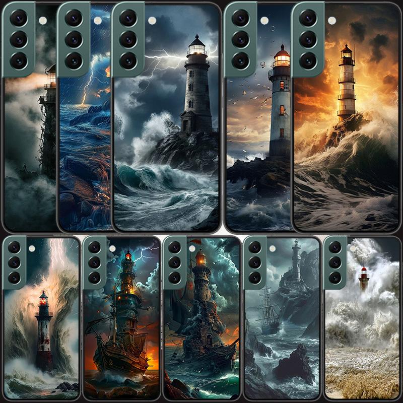 Lighthouse Phone Case For Samsung Galaxy S22 S25 Ultra S21 S10 Plus S26 Edge S20 S23 S24 FE Cover Silicone Soft TPU Clear Sh