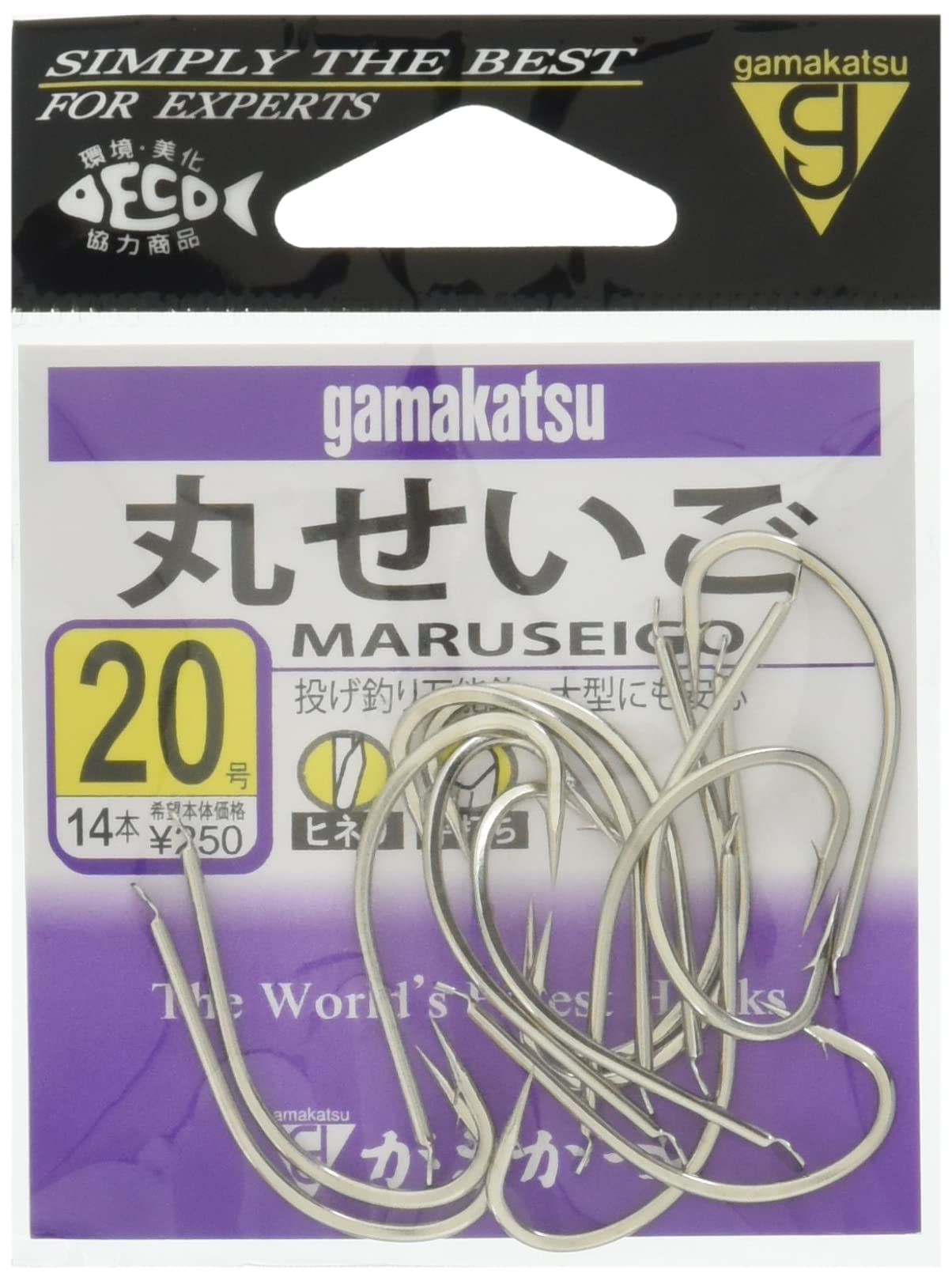 

Gamakatsu Maru Seigo Hook, White, Size 20 Fishing Hook