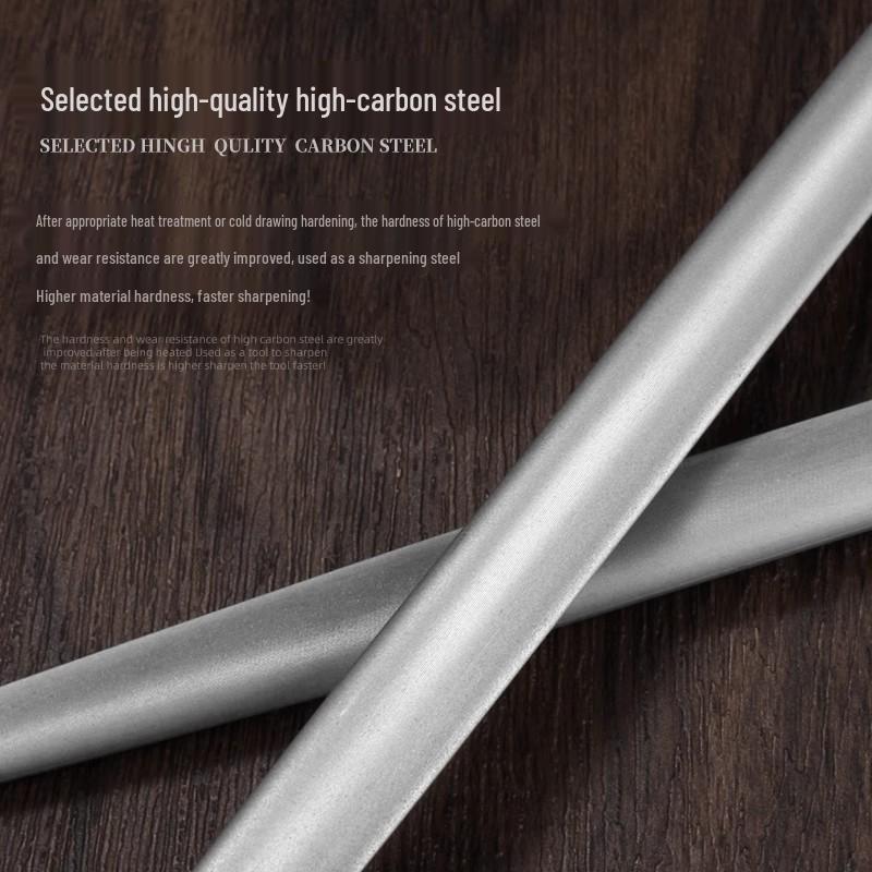 Professional Genuine Superfine Carbon Butcher Sharpening Stick with Blade Guard