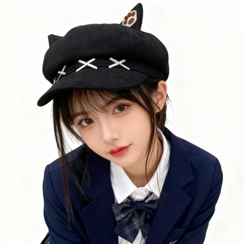 Lovely Bowknot Cats Ear Toddler Hat Durability Easy Wash Polyester Fabric Comfortable For Boys Girls 0 6 Years