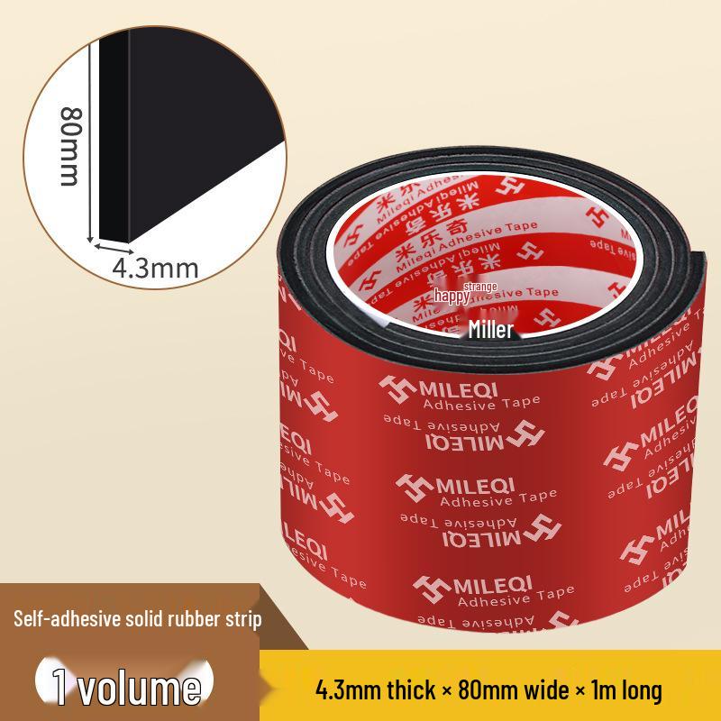 Mileqi EPDM Self-Adhesive Shock-Absorbing Anti-Slip Rubber Pad Strip