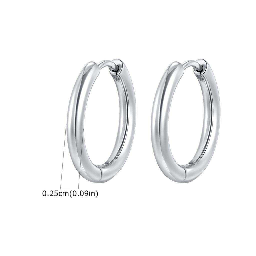 1 Paar runde kleine Creolen für Damen und Herren, Vergoldeter Edelstahl Große Ohrringe, Hypoallergener Piercing-Schmuck