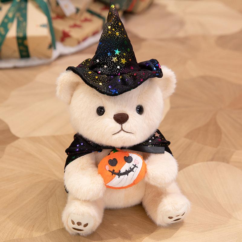 20cm Cartoon Cute Halloween Bear Plush Doll Cloak Pumpkin Ghost Capybara Animal Stuffed Toy Home Decoration Gift For Children