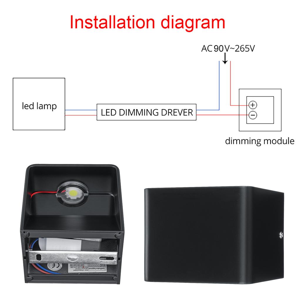 Doersupp 2X Warm White Led Wall Lamp COB LED Aluminium Modern Sconce Stair Wall Light Stair Fixture Living Room Bedroom Hotel Art Decor