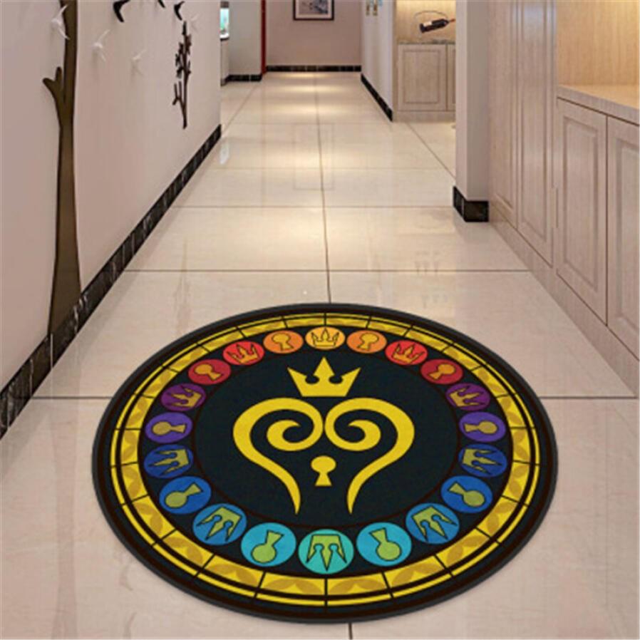 Kingdom Hearts Floor Rug Carpet Bedroom Non-Slip Door Chair Mat Round/square New