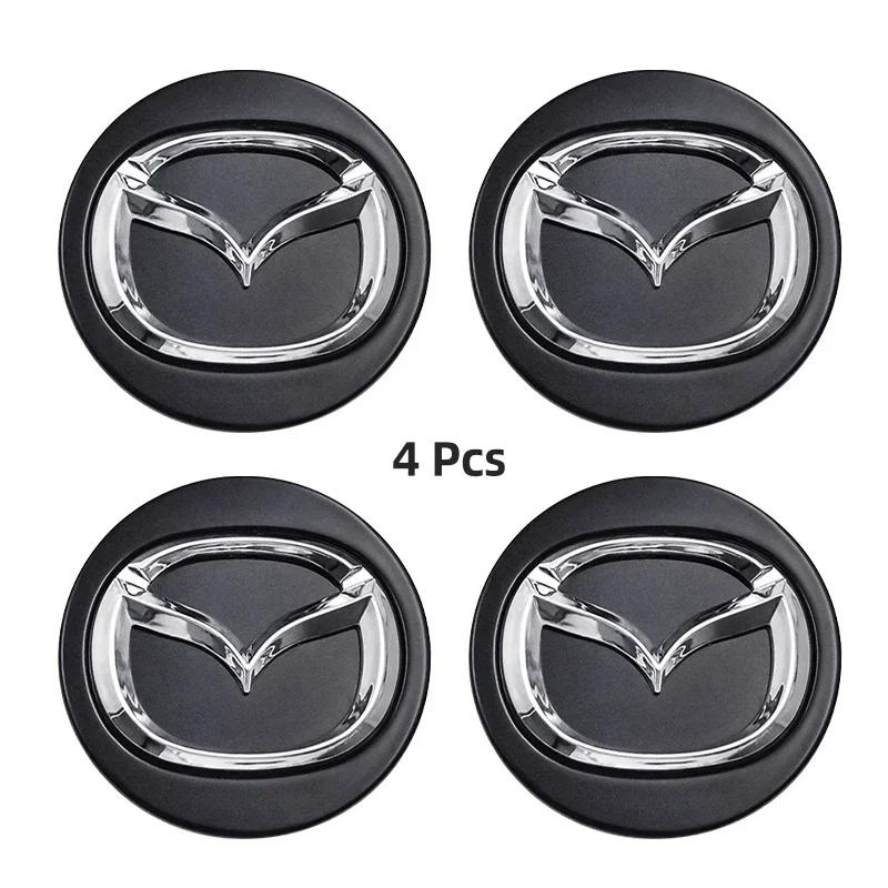4pcs 56mm Wheel Center Cap Logo Hub Cover Badge Emblem For Mazda 6 3 CX5 2 CX7 Demio Atenza Axela MX30 CX30 CX3 CX9 MX5 RX8 RX7