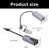 Aluminum USB C Ethernet Adapters 5000/2500/1000Mbps Fast Speed RJ45 Converters Plugs And Play For Laptop PC
