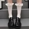 Designer Mesh Lace Ballet-Style Mid-Tube Socks for Girls - Trendy Japanese JK Internet Celebrity Style
