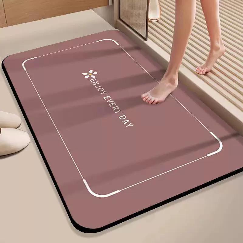 Diatom Mud Absorbent Floor Mat Bathroom Toilet Door Entry Non Slip Foot Mat Toilet Toilet Carpet