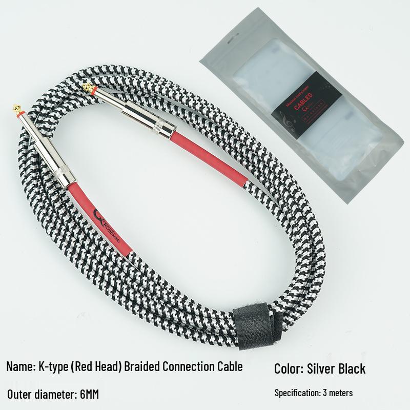 Noise Reduction Electric Guitar Cable - 3m, 6m, 10m Options: Bass Series & Effect Pedal Connection