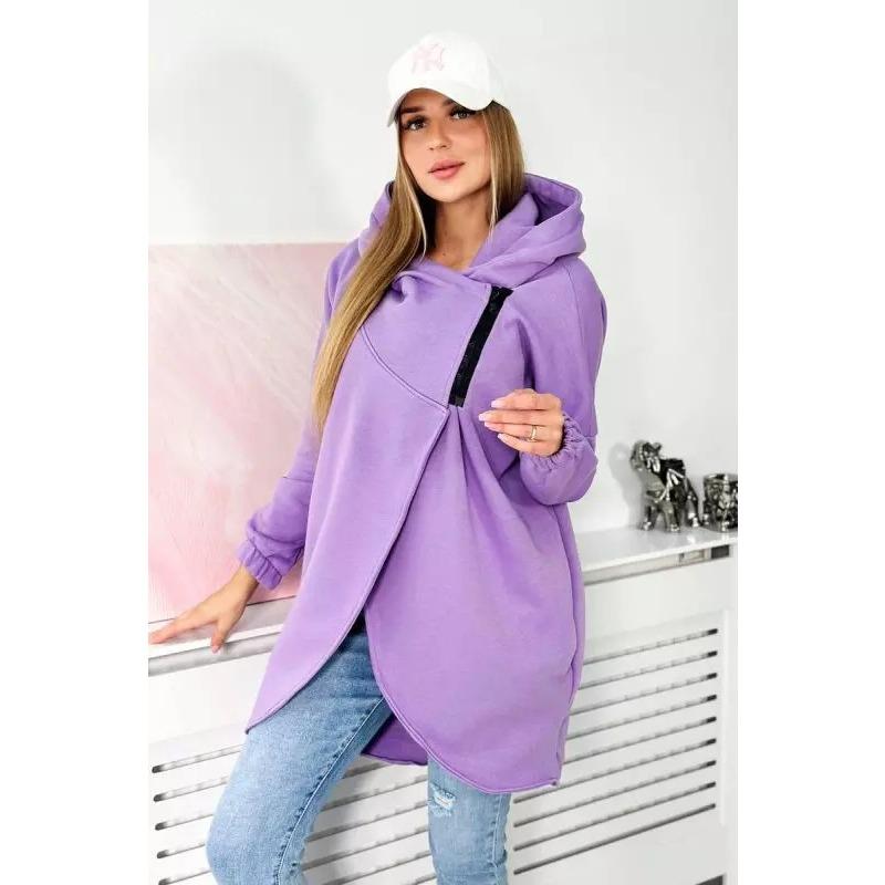 Damenmode, lässig, einfarbig, bedruckt, Herbst-Winter, langärmelig, mit Kapuze, Jacken und Mäntel