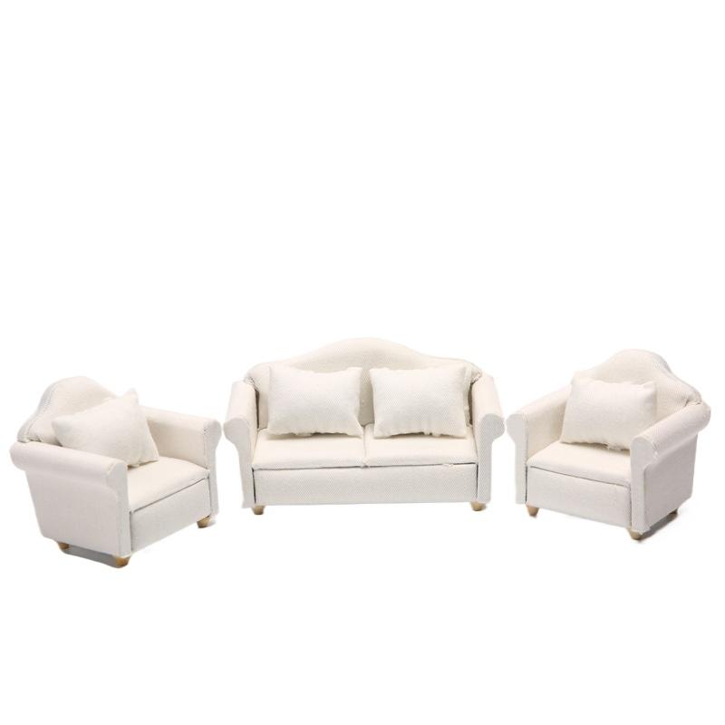 

Мини-диваны Кукольный домик Диван Миниатюрная мебель Белый Декор Реквизит для фотографий Модель дивана для мини-дивана Мебель Мини-мебель Мини-диван Деревянный набор 3Pcs белый