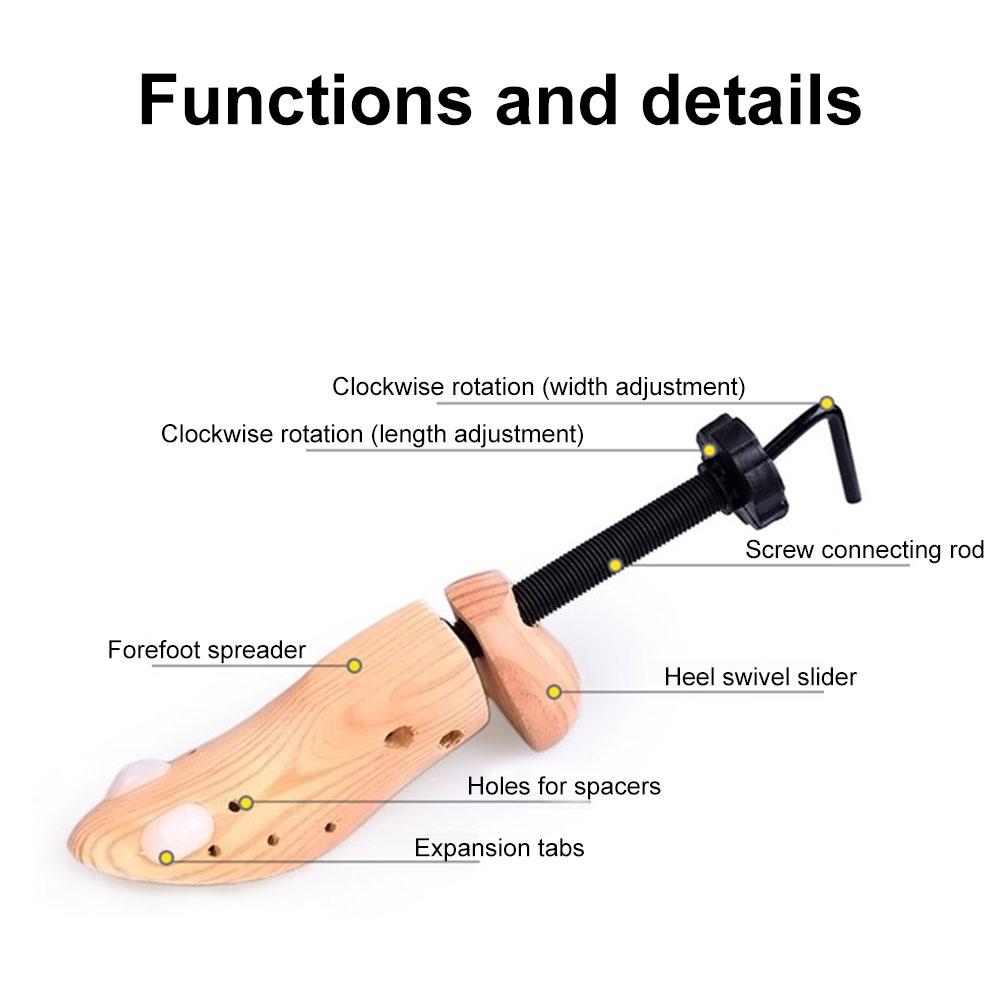 1 Stück Schuhdehner Verstellbarer Damen- und Herrenschuhweiter Holzexpander für breite Füße Ballenzehen Hühneraugen Holzschuhdehner