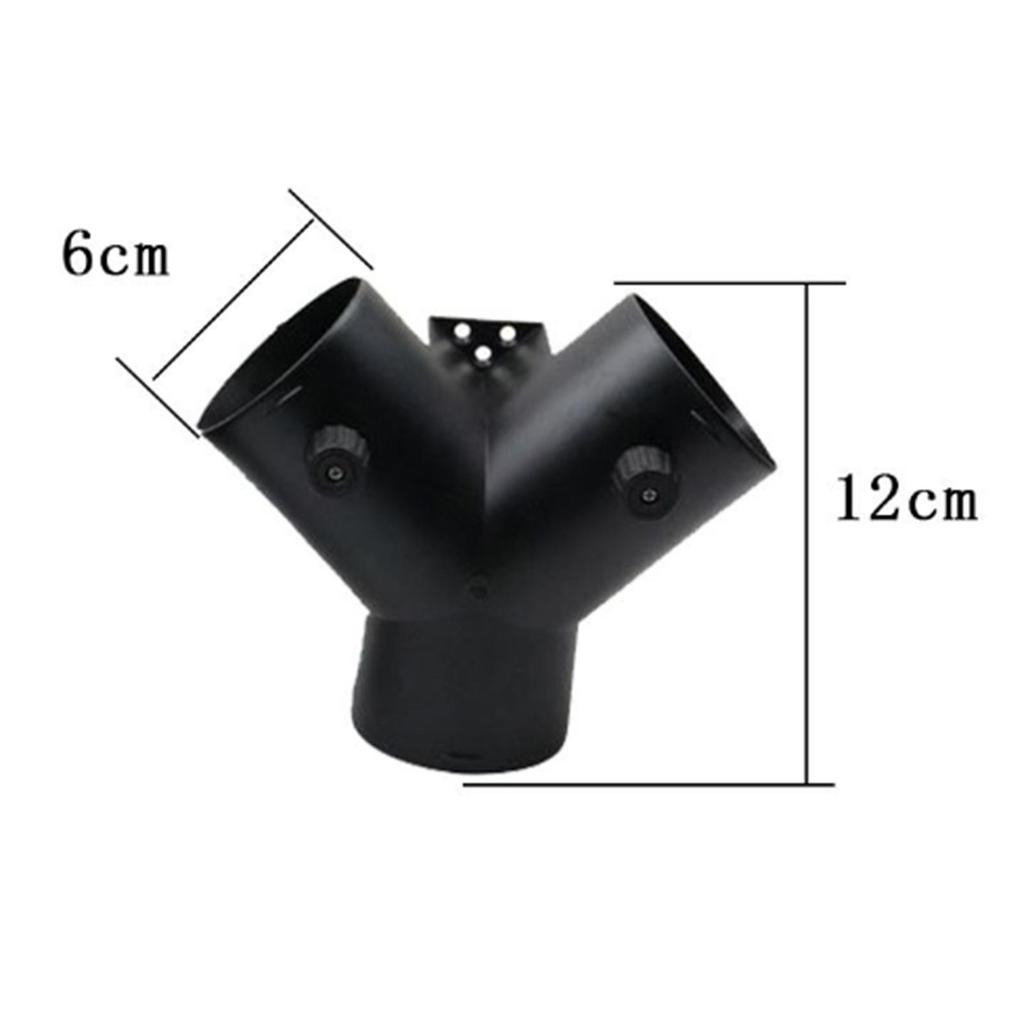 Car Heater Air Vent Exhaust Connector W/ Dual Regulating Valve Vent Duct 3