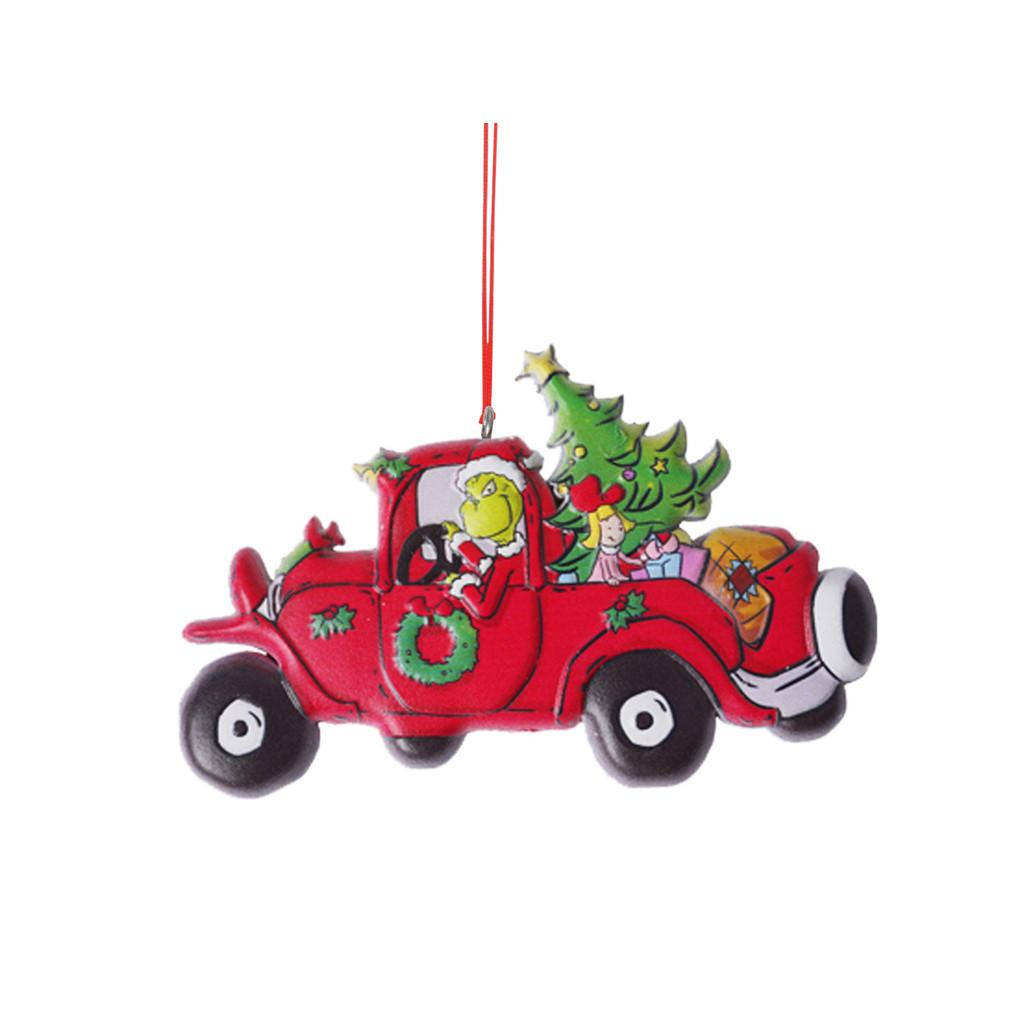 Green Enchanting Monster Christmas Decor Vibrant Acrylic Hanging Ornament For Auto