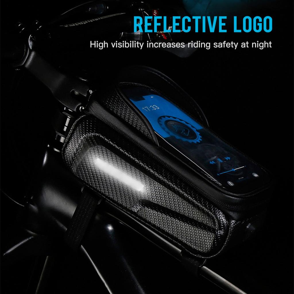 Waterproof   Phone Mount Bags Front Frame Top Tube Bag with Touchscreen Phone Holder Case Cycle Bike Tool Storage Bag Pack