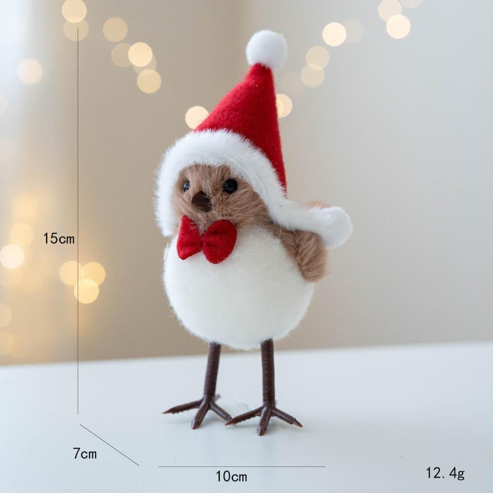 Red White Simulated Foam Bird DIY Hanging Bird Christmas Decoration  XMAS Ornaments