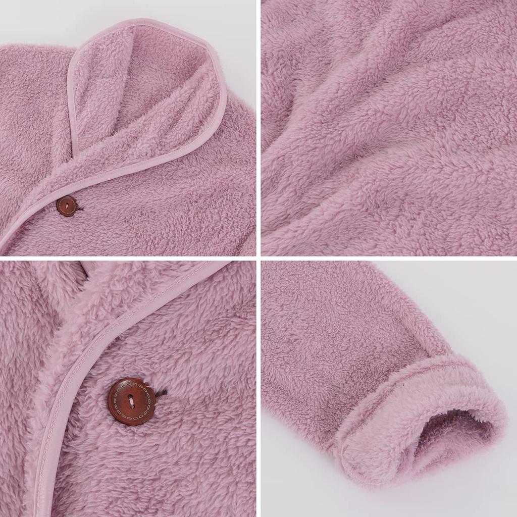 Aunii Tragbare Schaffell Winter Klassisch Lang Lockerer Schnitt und 8198 Damen Pyjama, Strickjacke, Morgenmantel, Oberbekleidung, Loungewear, Decke, Überwurf, Loungewear,