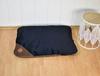 Frida Cushion Brown Structure + Black Velvet 70cm x 50cm
