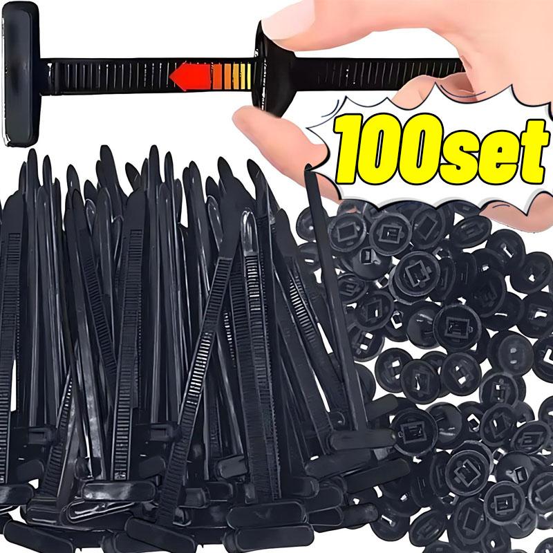 Car Fender Trunk Engine Guard Panel Wire Clips 500/10set Universal Nylon Cable Tie Buckle Auto Fastener Screw Replacement Clip