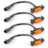 4pcs 12V Car LED Grille Light High Brightness Accessory Fit for Toyota Tacoma 2016‑2020Yellow Lens Yellow Light
