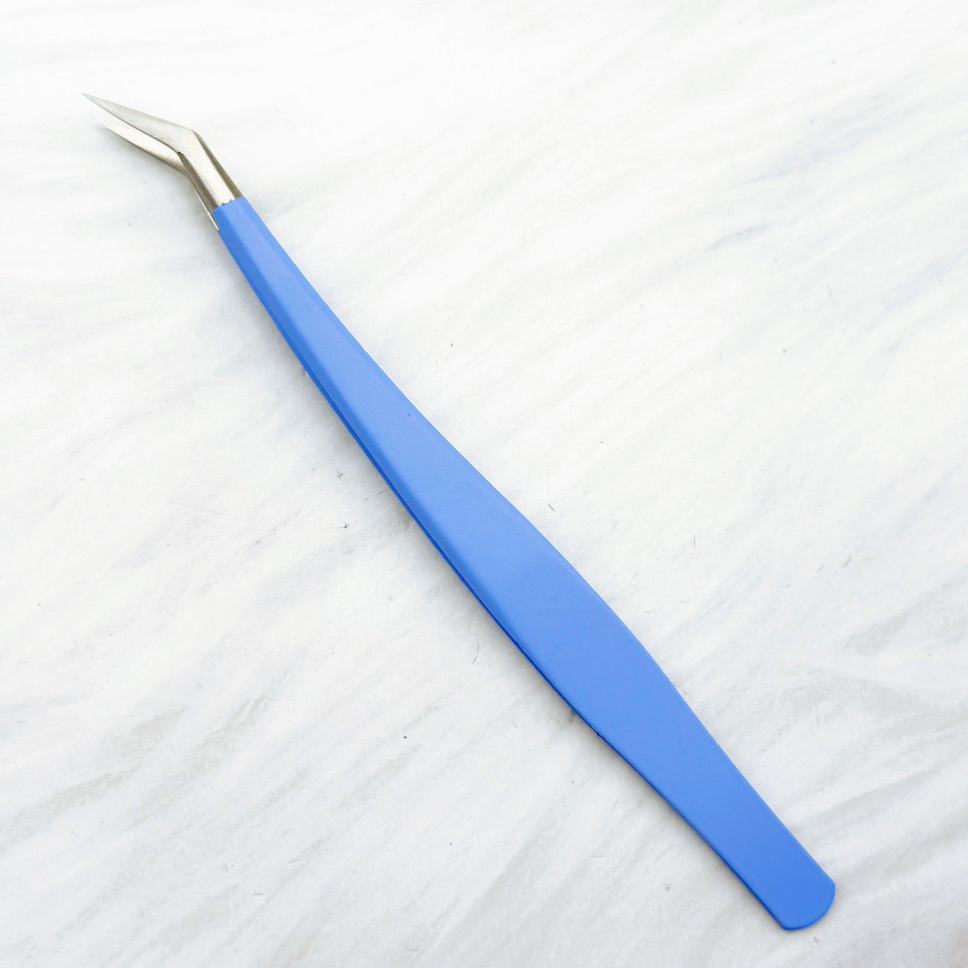 Golden Feather High-Precision Eyelash Tools: Colored False Eyelash Tweezers, Grafting Tweezers, and Curler.