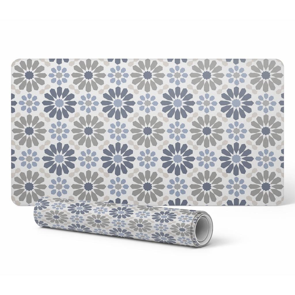Anti-Slip Gaming Mouse Pad, Floral Retro Pattern, 90x45 cm