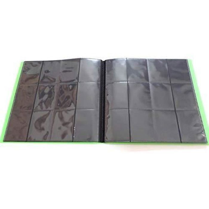 docsmagic.de pro-player 24-pocket playset album light green - 480 card binder - mtg - pkm - ygo - classeur pour jeu de cartes vert