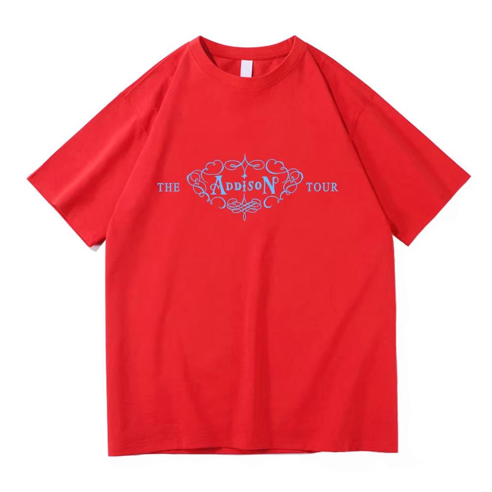 2025 The Addison Tour 2025 TShirt Addison Rae Retro UnisexWomen Clothing Retro Harajuku High Quality Clothes Vintage Cotton TShirt
