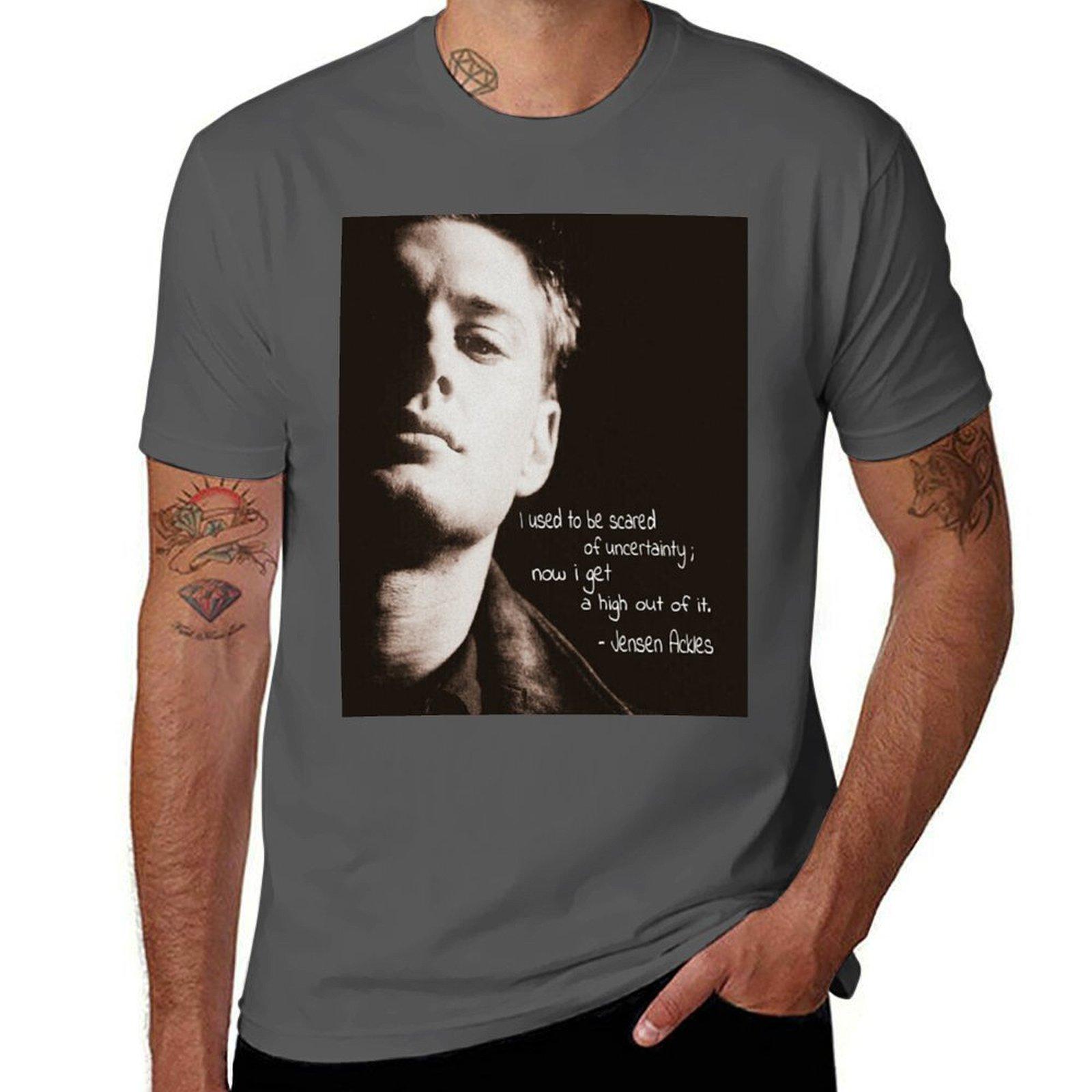 

Jensen Ackles T-Shirt cotton t shirts man 100% t shirts with prints man graphic t shirt T-Shirt 4XL