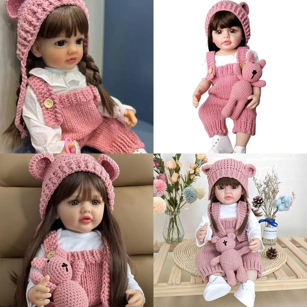 All-pink 55cm Full Silicone Baby Doll Soft And Flexible With Lifelike Features