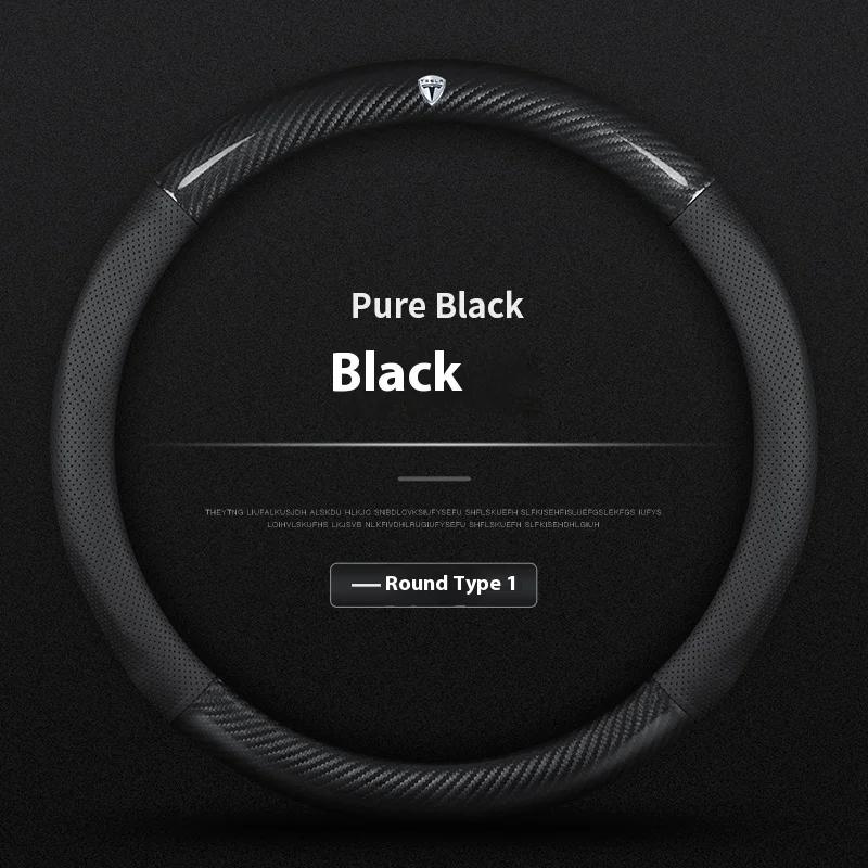 ALM1 Tesla Model 3 Y S Model X Roadster Carbon Fiber Leather Anti-slip Breathable Tesla Car Steering Wheel Cover Accessories