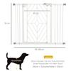 Pressure Fit Stair Gate Dog Gate W/ Auto Closing Door, Double Locking, Easy Installation, for 74-100cm Openings - White